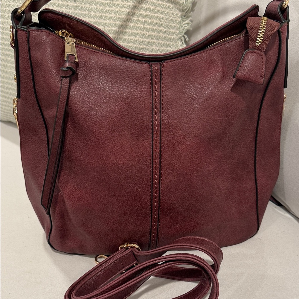 On sale Today!
Realer Women’s Burgundy Brown  Faux Leather Shoulder Bag
